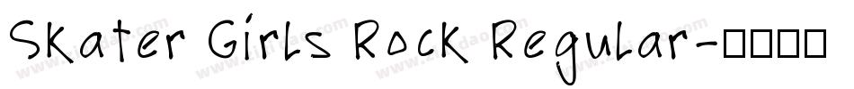 Skater Girls Rock Regular字体转换